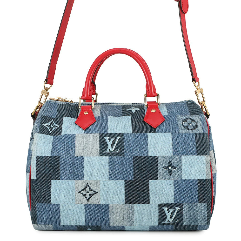 Louis Vuitton Bandouliere Speedy Denim Monogram Handbag Shoulder Bag - Picture 2 of 12